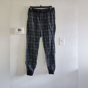 George Men's Checkered Pj Pants- Black and Gray